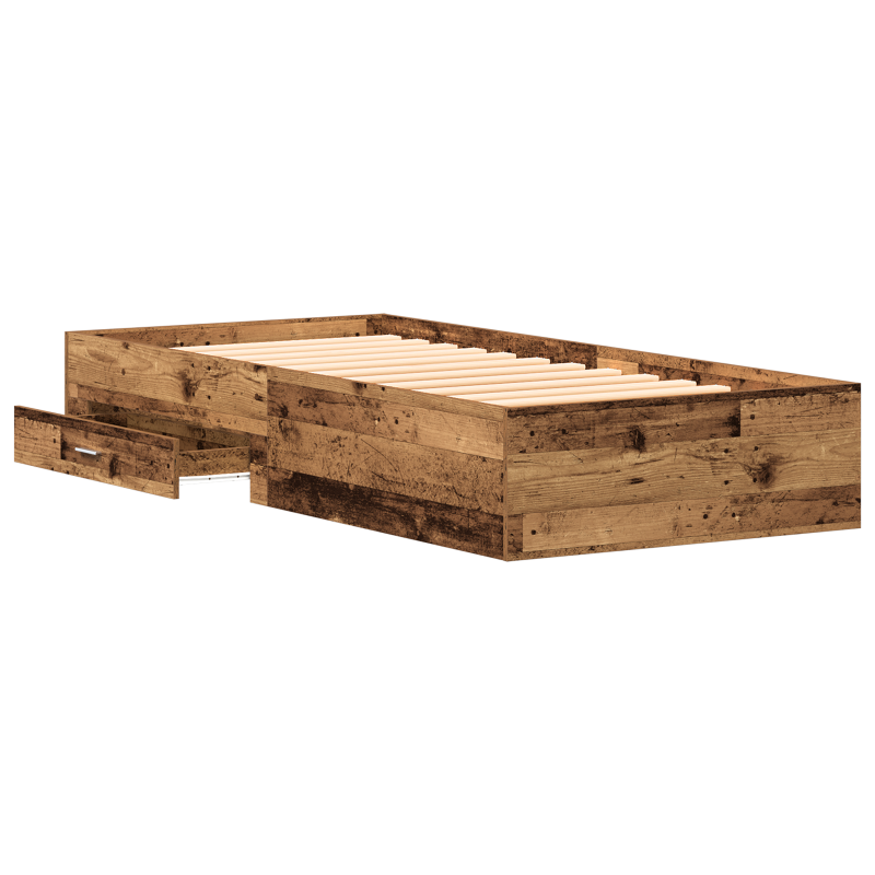 Bettgestell Altholz 100x200 cm Holzwerkstoff