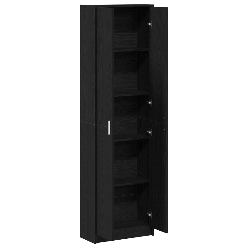 Garderobe Schwarz Eiche 55x25x189 cm Holzwerkstoff