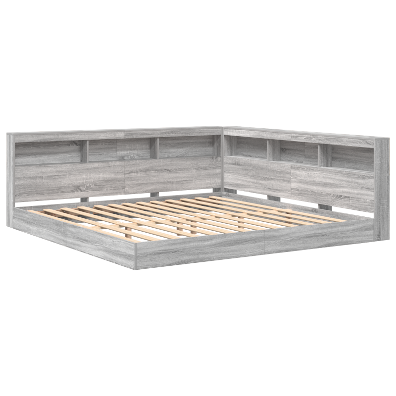 Regalbett Grau Sonoma 180x200 cm Holzwerkstoff