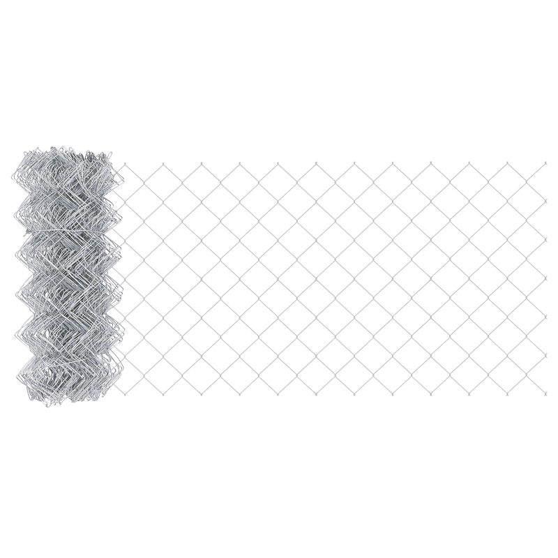 Drahtzaun mit 10 U-Posten Silber 0.8x10 m Stahl