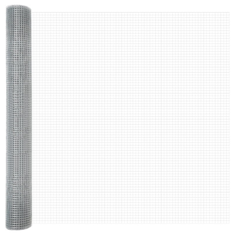 Hühnerdrahtzaun Set Set aus 2 Galvanisierter Stahl 25 x 1 m