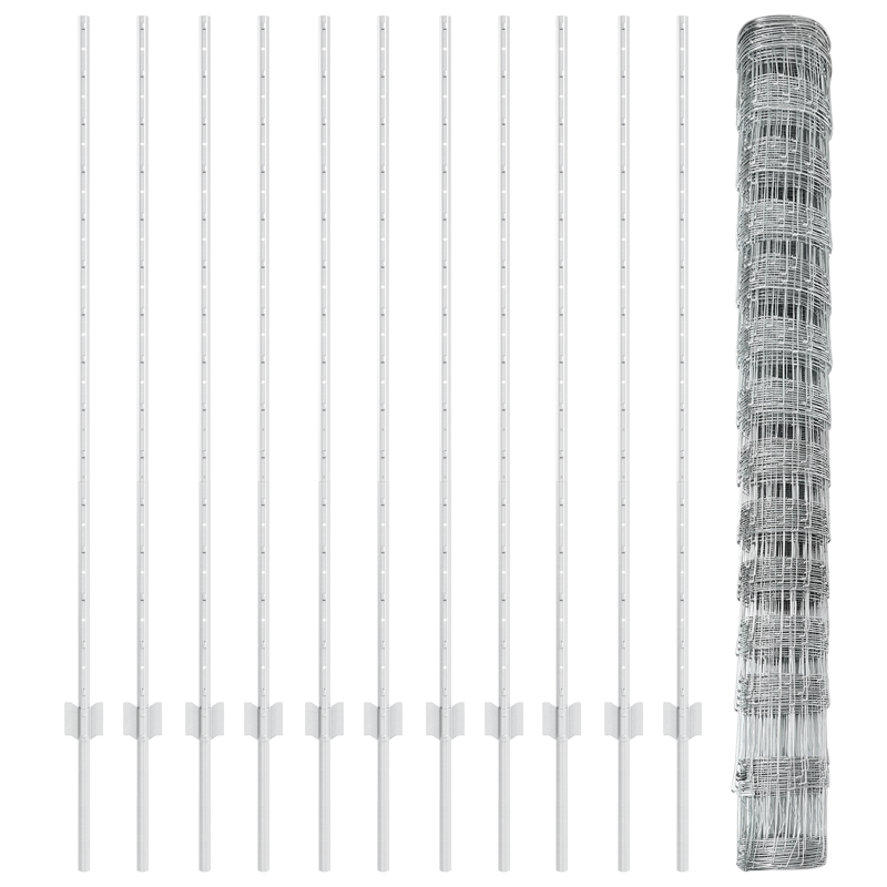 Zaunpfähle 22 Stück U-Kanal 140 cm feuerverzinkter Stahl