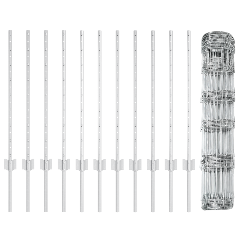 Zaunpfosten 11 Stück U-Kanal 80 cm Feuerverzinkter Stahl