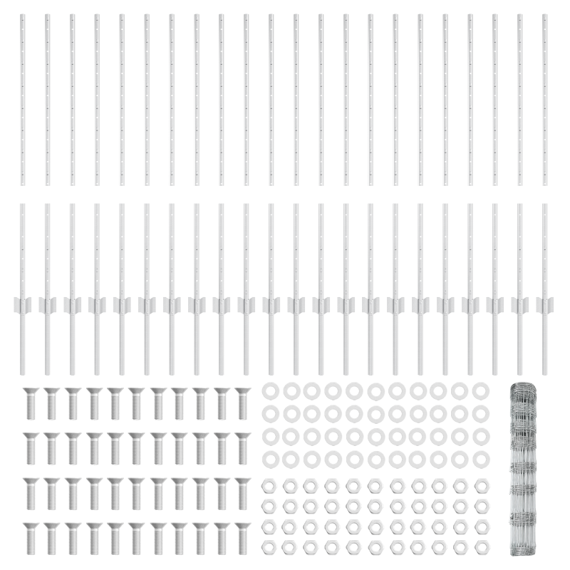 Zaunpfosten 22 Stück U-Channel 100 cm Feuerverzinkter Stahl