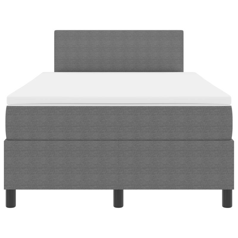 Boxspringbett mit Matratze & LED hellgrau 120x200 cm Cordstoff