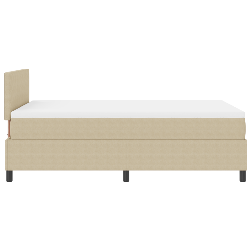 Boxspringbett mit Matratze & LED-Licht Beig Grau 120x200 cm Cordstoff