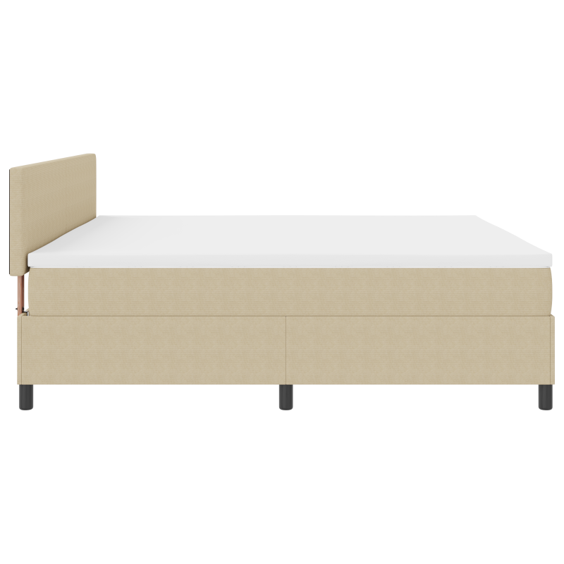 Boxspringbett mit Matratze & LED Licht Grün Grau 200x200 cm Cordstoff