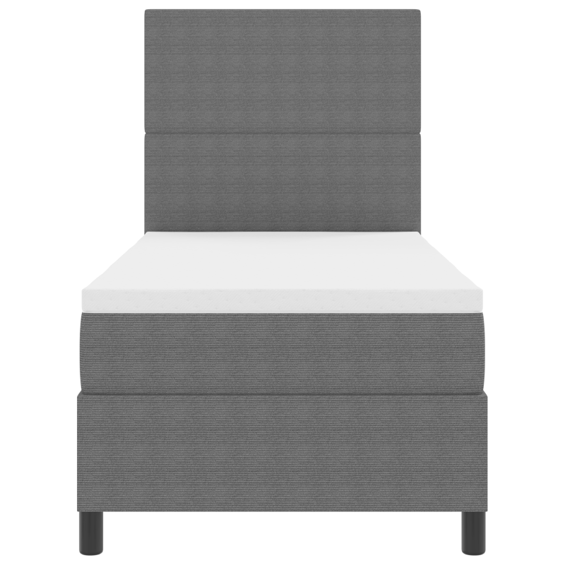 Boxspringbett mit Matratze & LED Licht Grau 80x200 cm Cordstoff