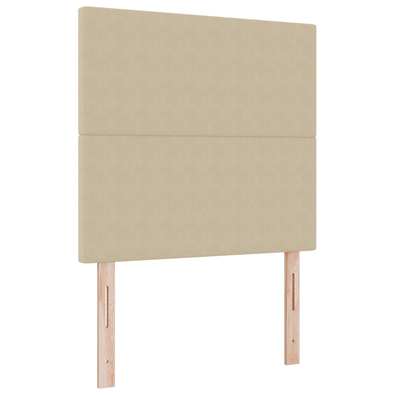 Boxspringbett mit Matratze und LED-Licht Grün Grau 100x200 cm Cord-Stoff