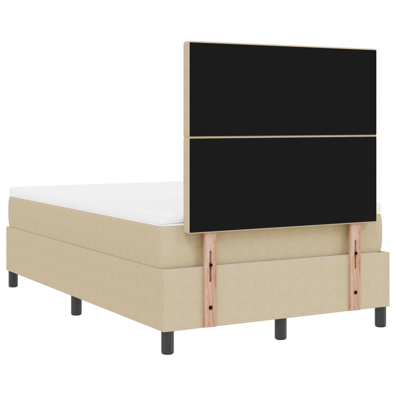 Boxspringbett mit Matratze & LED Licht Grün Grau 120x200 cm Cord-Stoff