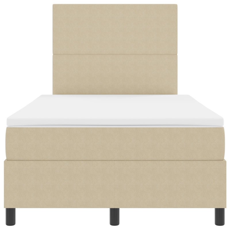 Boxspringbett mit Matratze & LED Licht Grün Grau 120x200 cm Cord-Stoff