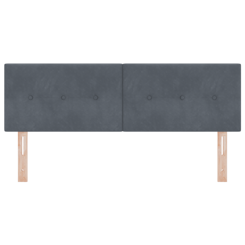 LED Kopfteil Mit Knopfheftung Dunkelgrau 80 cm Samt