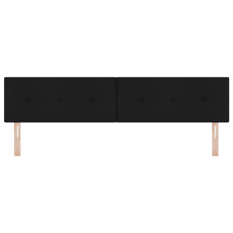 LED Kopfteil Knopfgepolstert Schwarz 100 cm Stoff