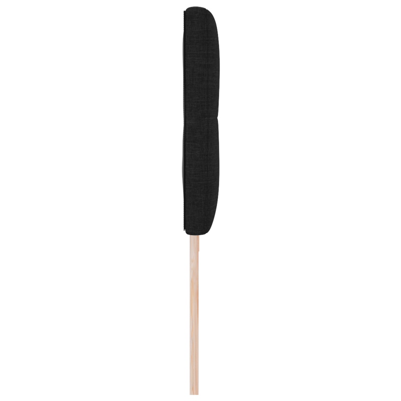LED Kopfteil Knopfgepolstert Schwarz 100 cm Stoff