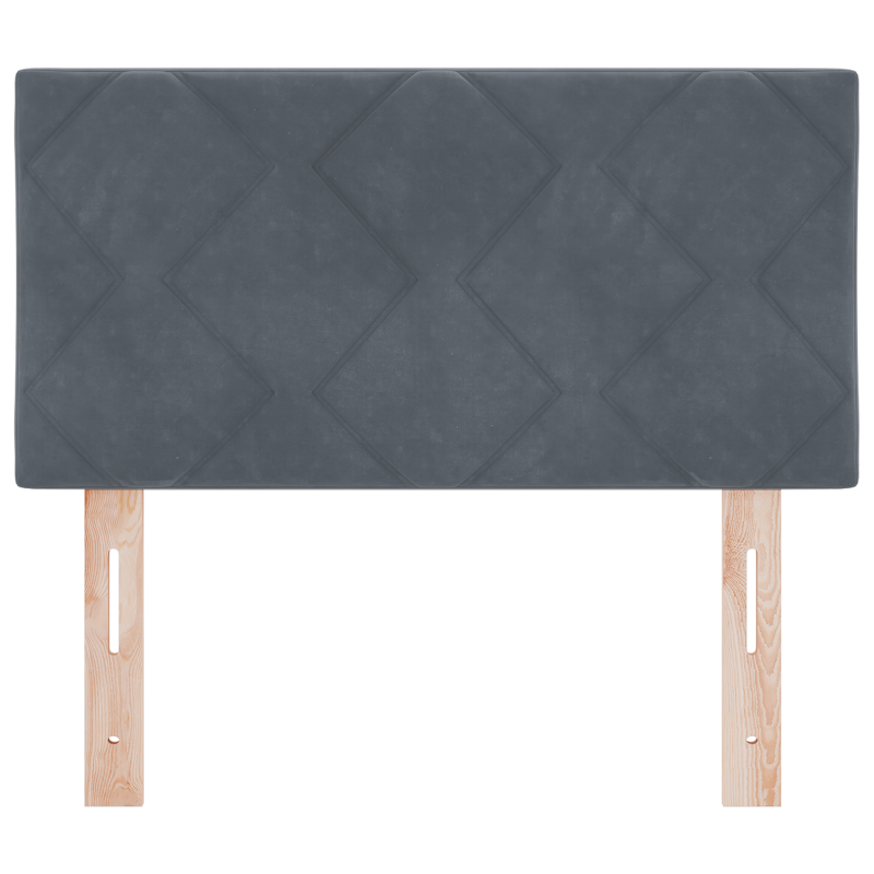 LED Kopfteil Diamantblöcke Design Dunkelgrau 80 cm Samt