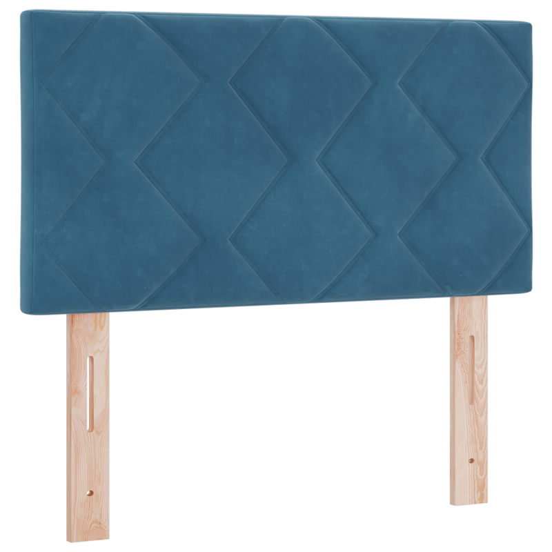 LED Kopfteil Diamantblock Design Dunkelblau 80 cm Velvet