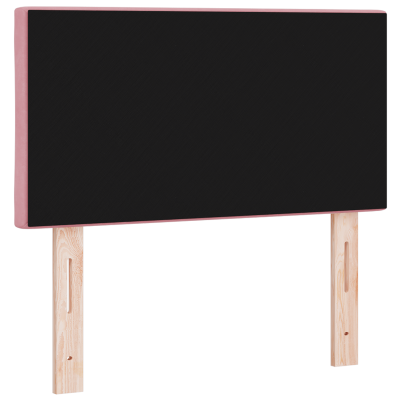LED Kopfteil Diamantblöcke Design Rosa 80 cm Samt