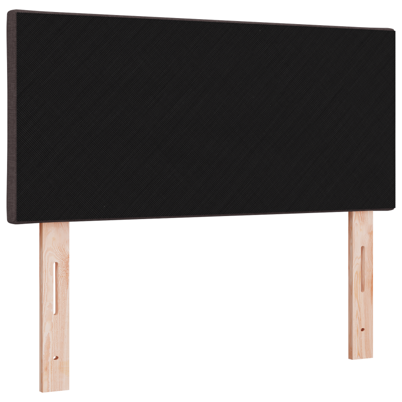 LED Kopfteil Diamantblock-Design Dunkelbraun 90 cm Stoff