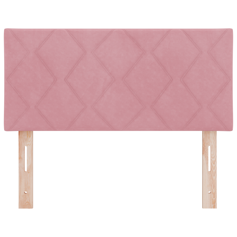 LED Kopfteil Diamantblock Design Rosa 90 cm Samt