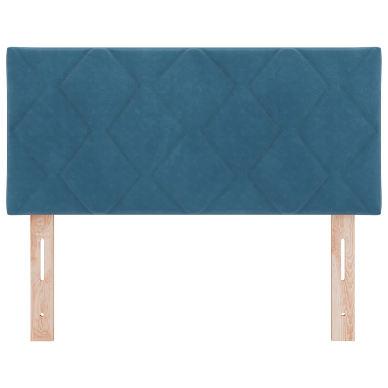 LED Kopfteil Diamantblock Design Dunkelblau 100 cm Samt