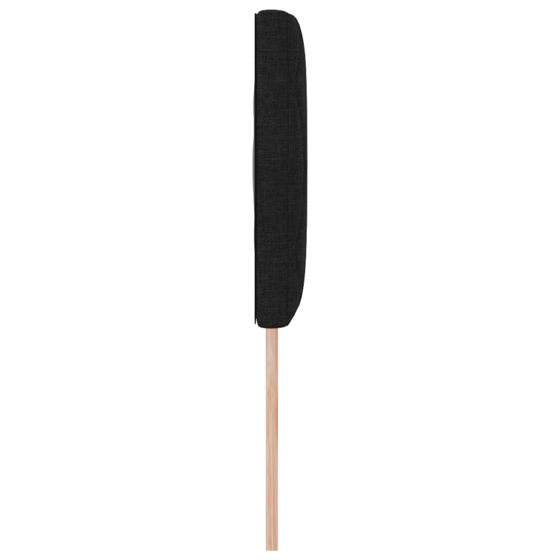 LED Kopfteil Diamantblockdesign Schwarz 144 cm Stoff