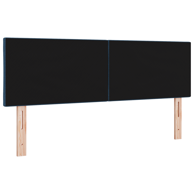 LED Kopfteil mit Diamantblockdesign Blau 144 cm Stoff