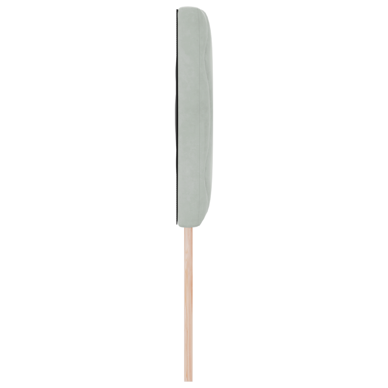 LED Kopfteil mit Diamantblockdesign Hellgrau 144 cm Velours