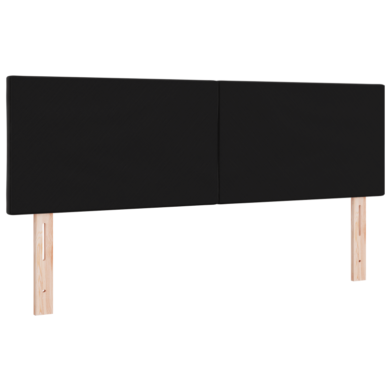 LED Kopfteil Diamantblöcke Design Schwarz 144 cm Samt