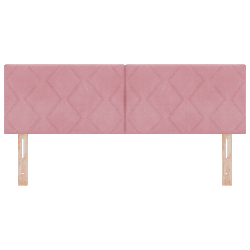 LED Kopfteil Diamantblock Design Rosa 144 cm Samt
