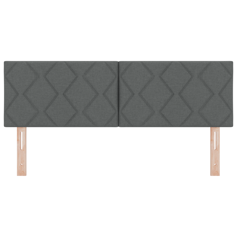LED Kopfteil Diamantblockdesign Dunkelgrau 160 cm Stoff