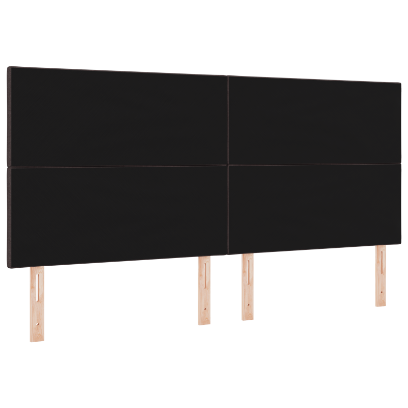 LED Kopfteil Diamantblock Design Dunkelbraun 200 cm Stoff
