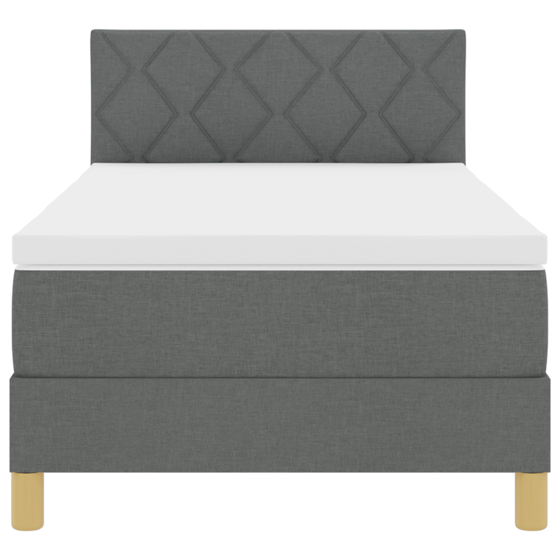 Boxspringbett mit Matratze Dunkelgrau 90x190 cm Stoff