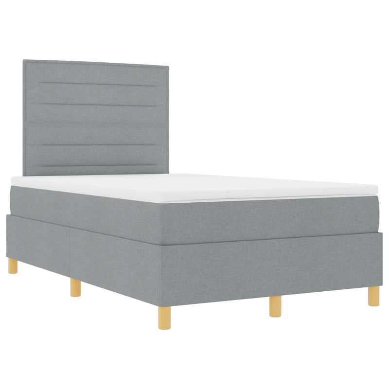 Boxspringbett mit Matratze Dunkelblau 140x200 cm Samt