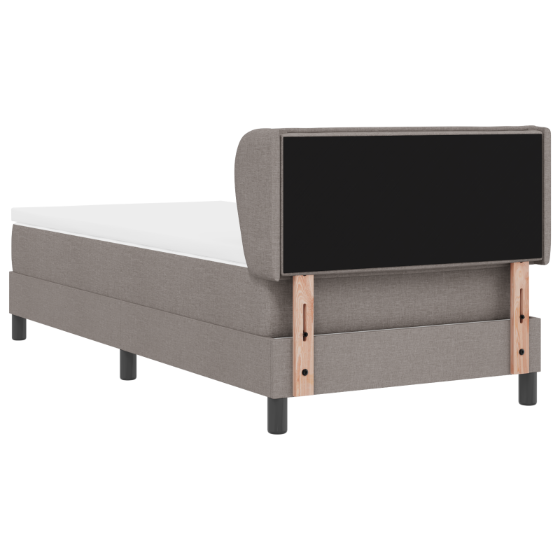 Boxspringbett mit Matratze Taupe 80x200 cm Stoff