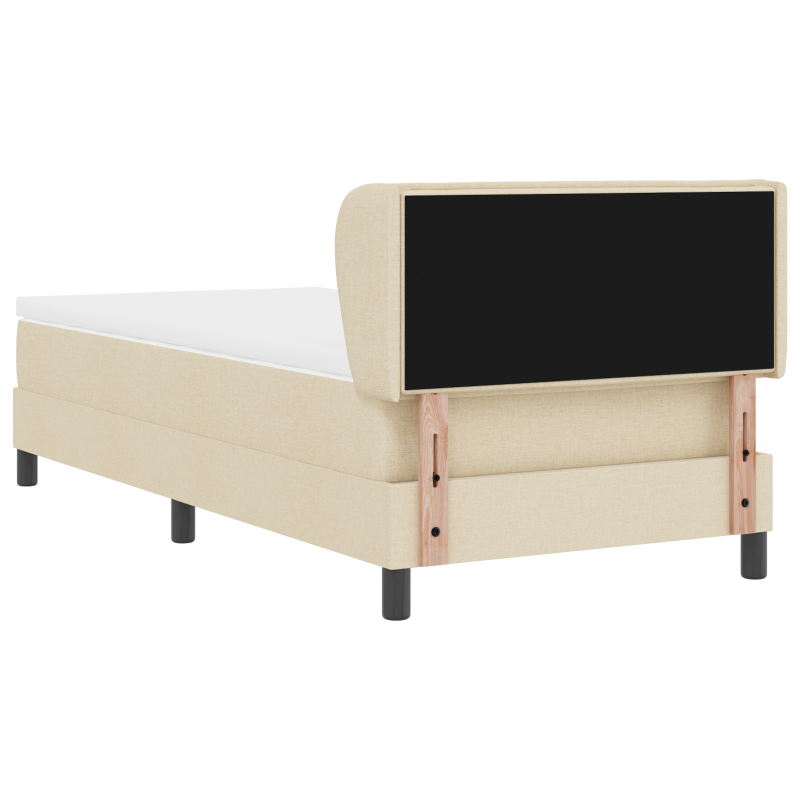 Boxspringbett mit Matratze Creme 100x200 cm Stoff