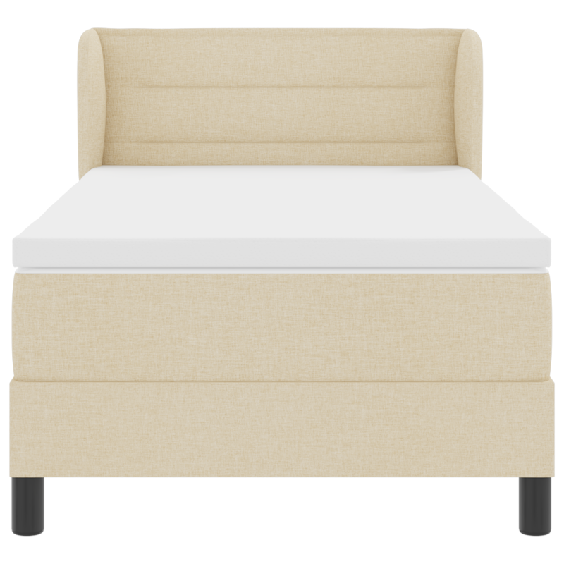 Boxspringbett mit Matratze Creme 100x200 cm Stoff