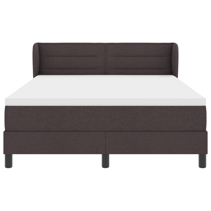 Boxspringbett mit Matratze Dunkelbraun 160x200 cm Stoff