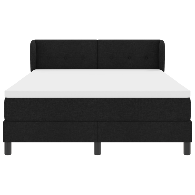Boxspringbett mit Matratze Schwarz 140x200 cm Stoff