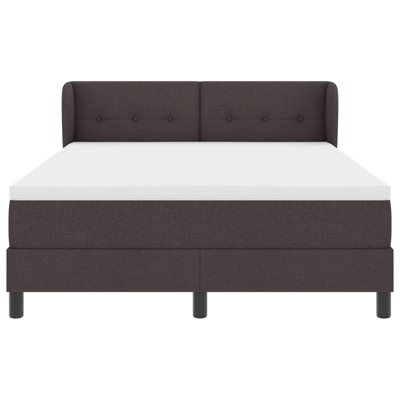 Boxspringbett mit Matratze Dunkelbraun 160x200 cm Stoff