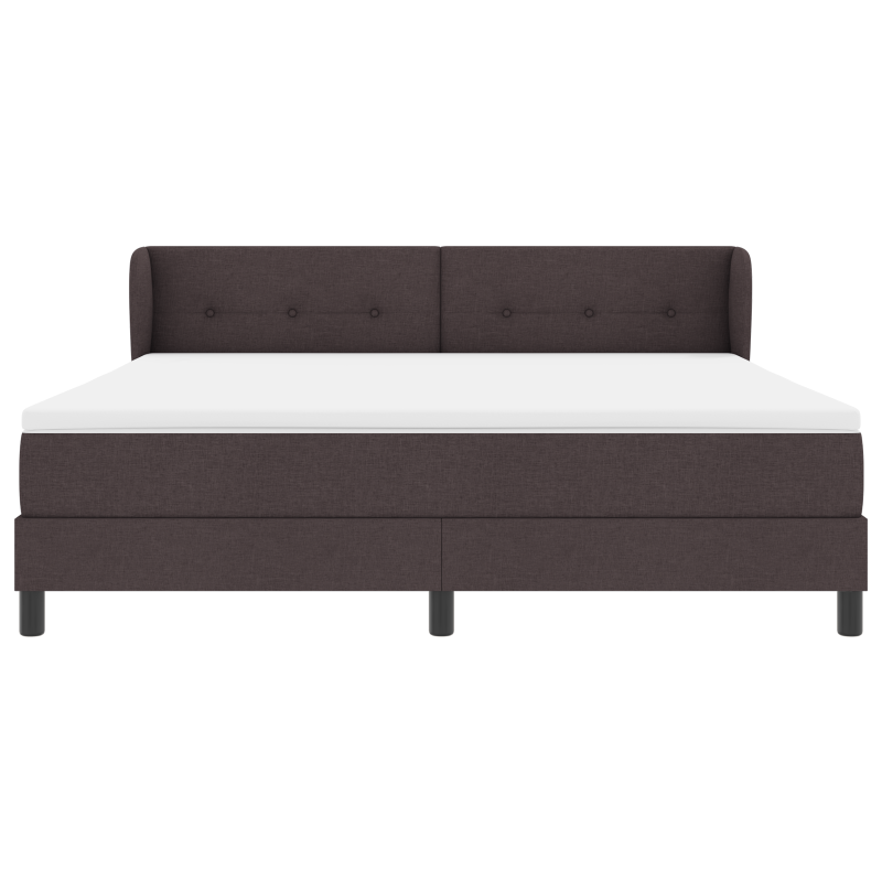 Boxspringbett mit Matratze Dunkelbraun 180x200 cm Stoff