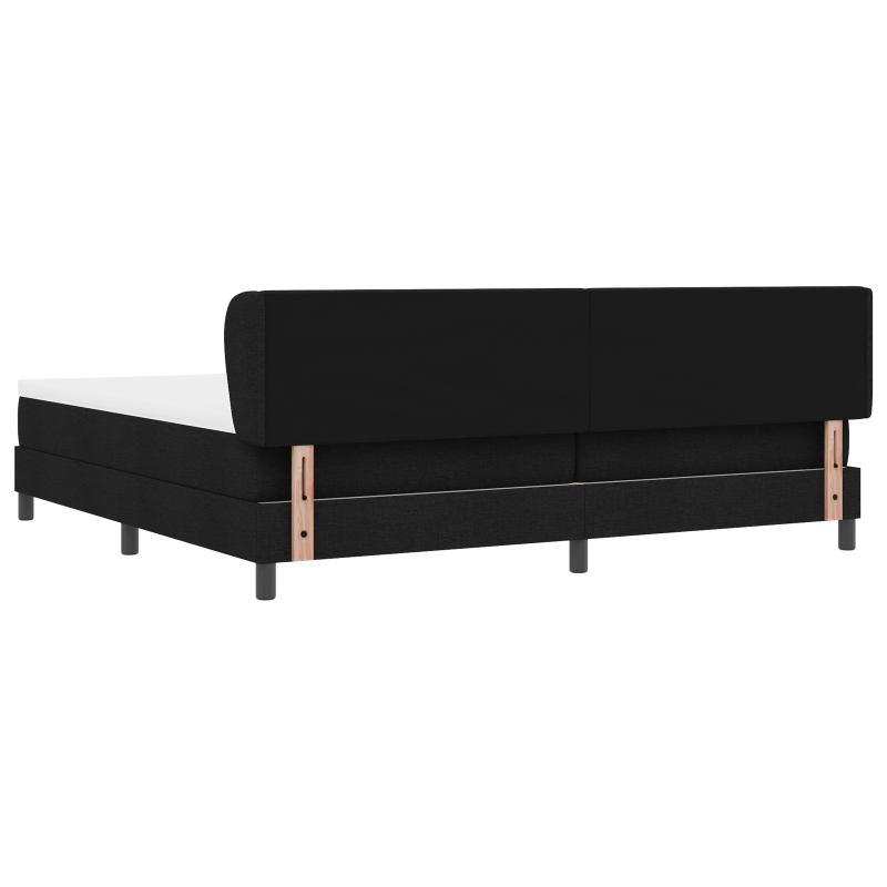 Boxspringbett mit Matratze Schwarz 200x200 cm Stoff