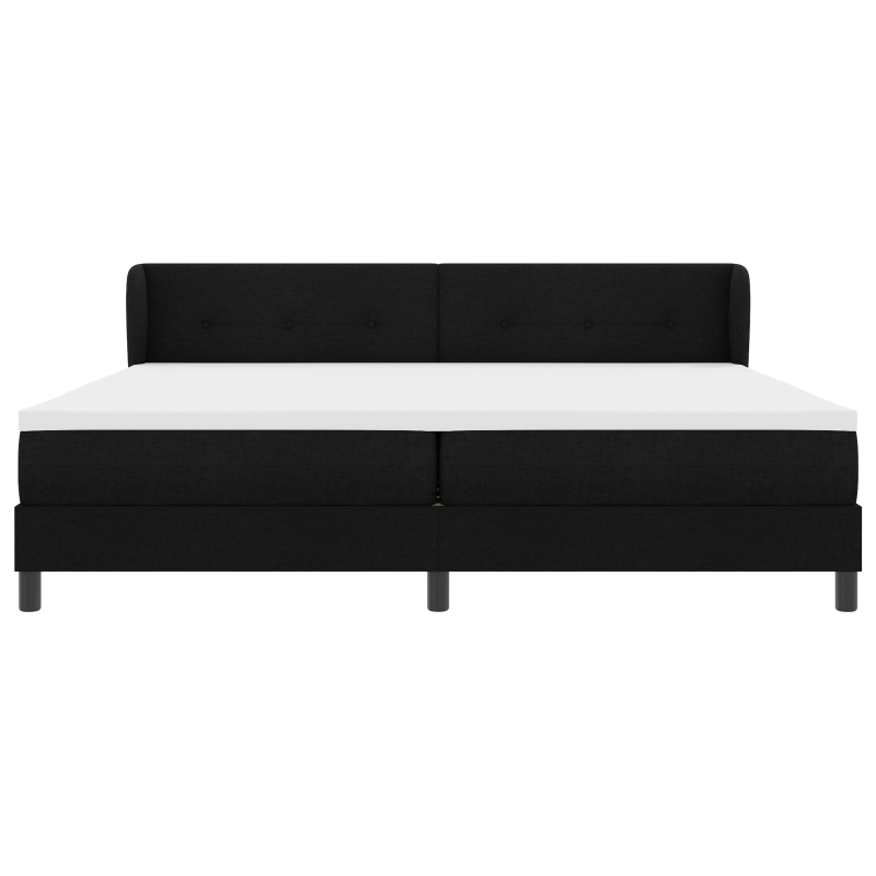 Boxspringbett mit Matratze Schwarz 200x200 cm Stoff