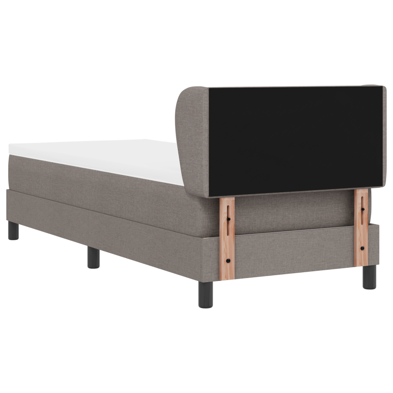 Boxspringbett mit Matratze Taupe 80x200 cm Stoff
