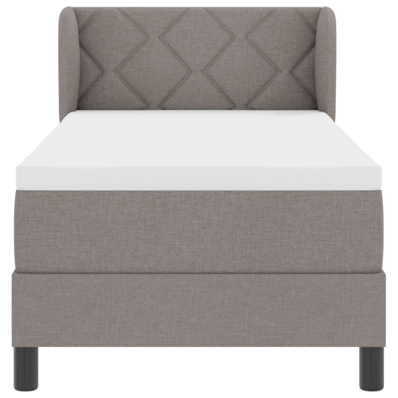 Boxspringbett mit Matratze Taupe 80x200 cm Stoff