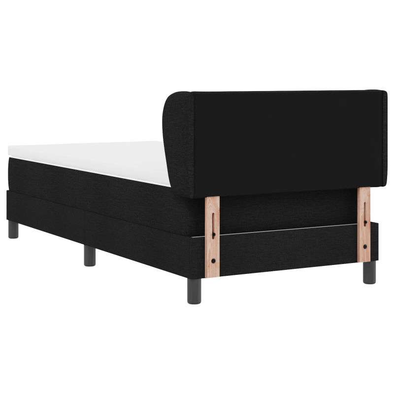 Boxspringbett mit Matratze Schwarz 90x200 cm Stoff