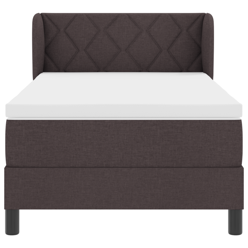 Boxspringbett mit Matratze Dunkelbraun 100x200 cm Stoff