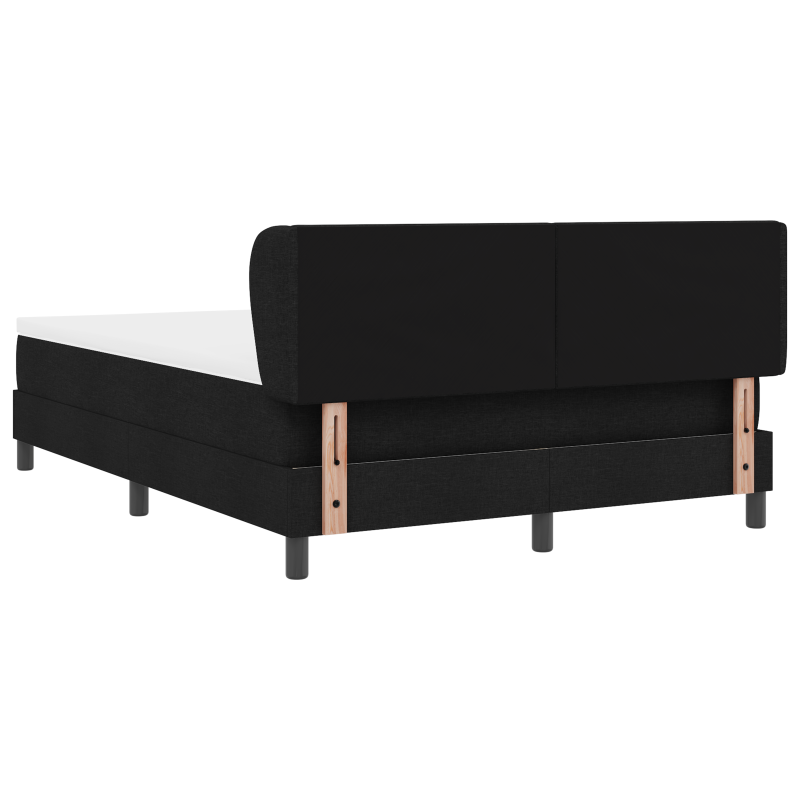 Boxspringbett mit Matratze Schwarz 140x200 cm Stoff
