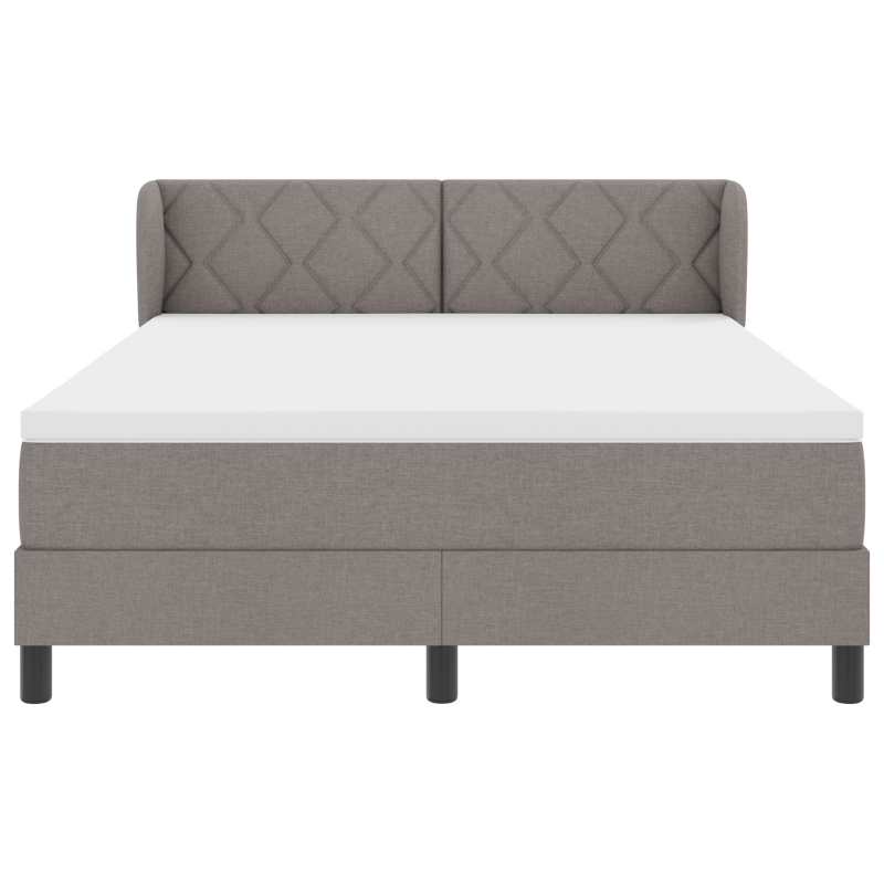 Boxspringbett mit Matratze Taupe 140x200 cm Stoff