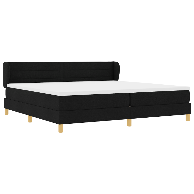 Boxspringbett mit Matratze Schwarz 200x200 cm Stoff