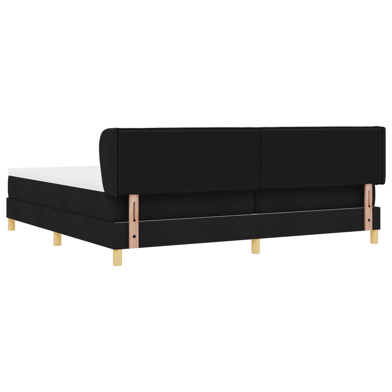 Boxspringbett mit Matratze Schwarz 200x200 cm Stoff